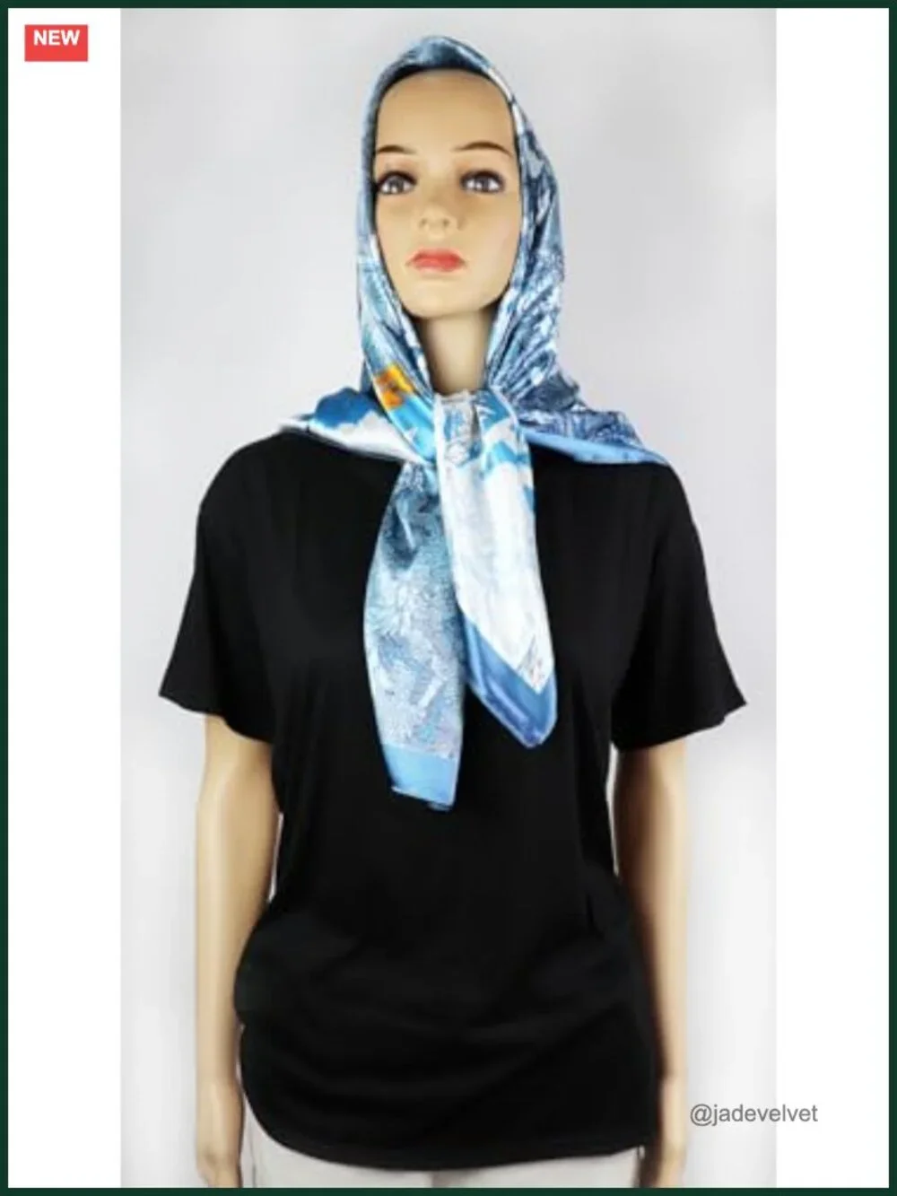 Satin Head Scarf for Women Silk-Like Square Bandana 35x35 Hair Wrap